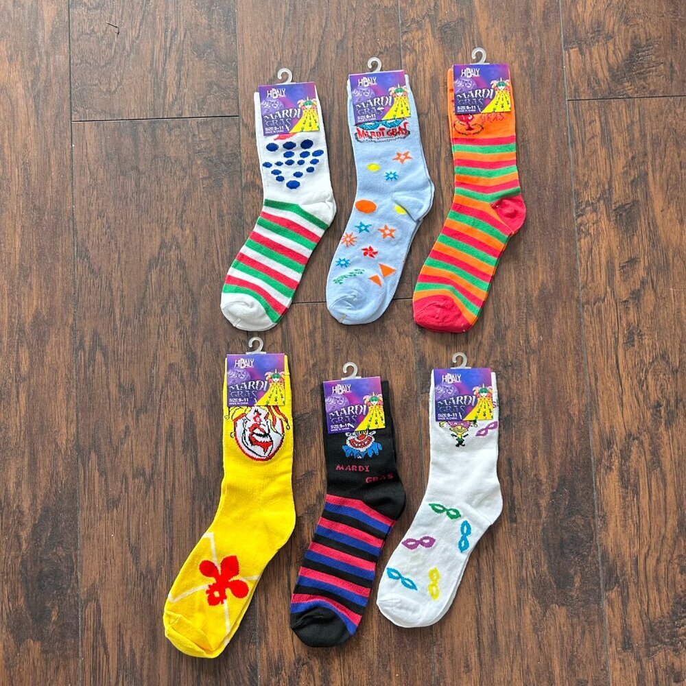 HIBALY Mardi Gras Costume Socks